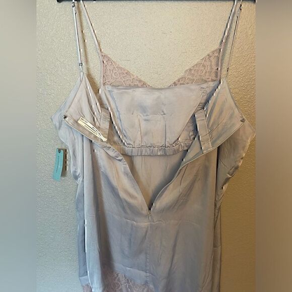 New! Anthropologie Lace-Trimmed Asymmetrical Midi Slip Dress 16 - Picture 10 of 13